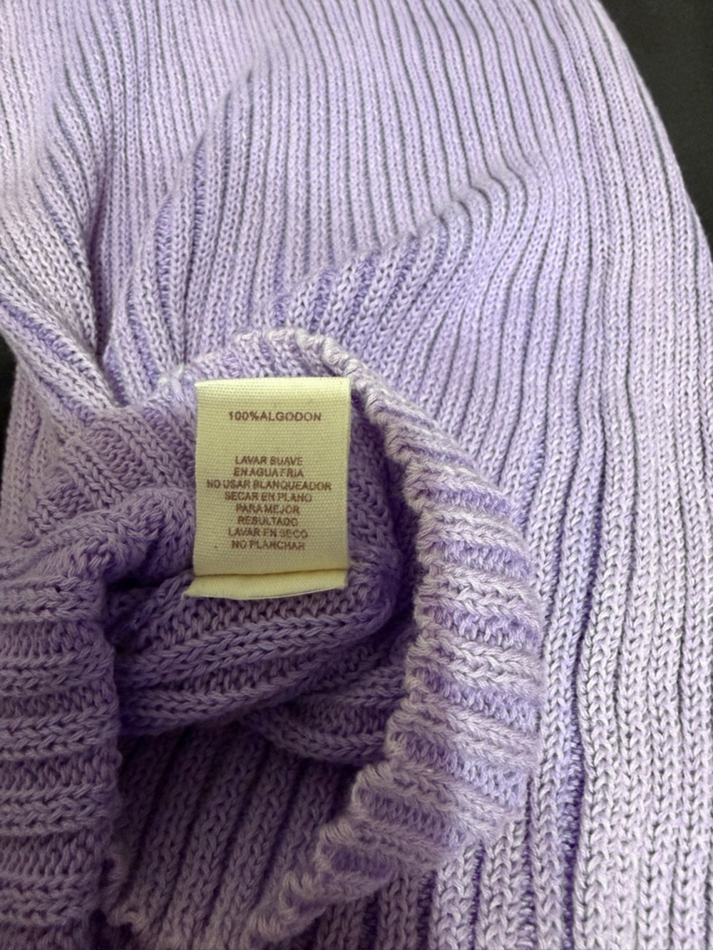 Mystree Sleeveless Ribbed Tank Top in Washed Lavender Size Medium - Picture 6 of 7